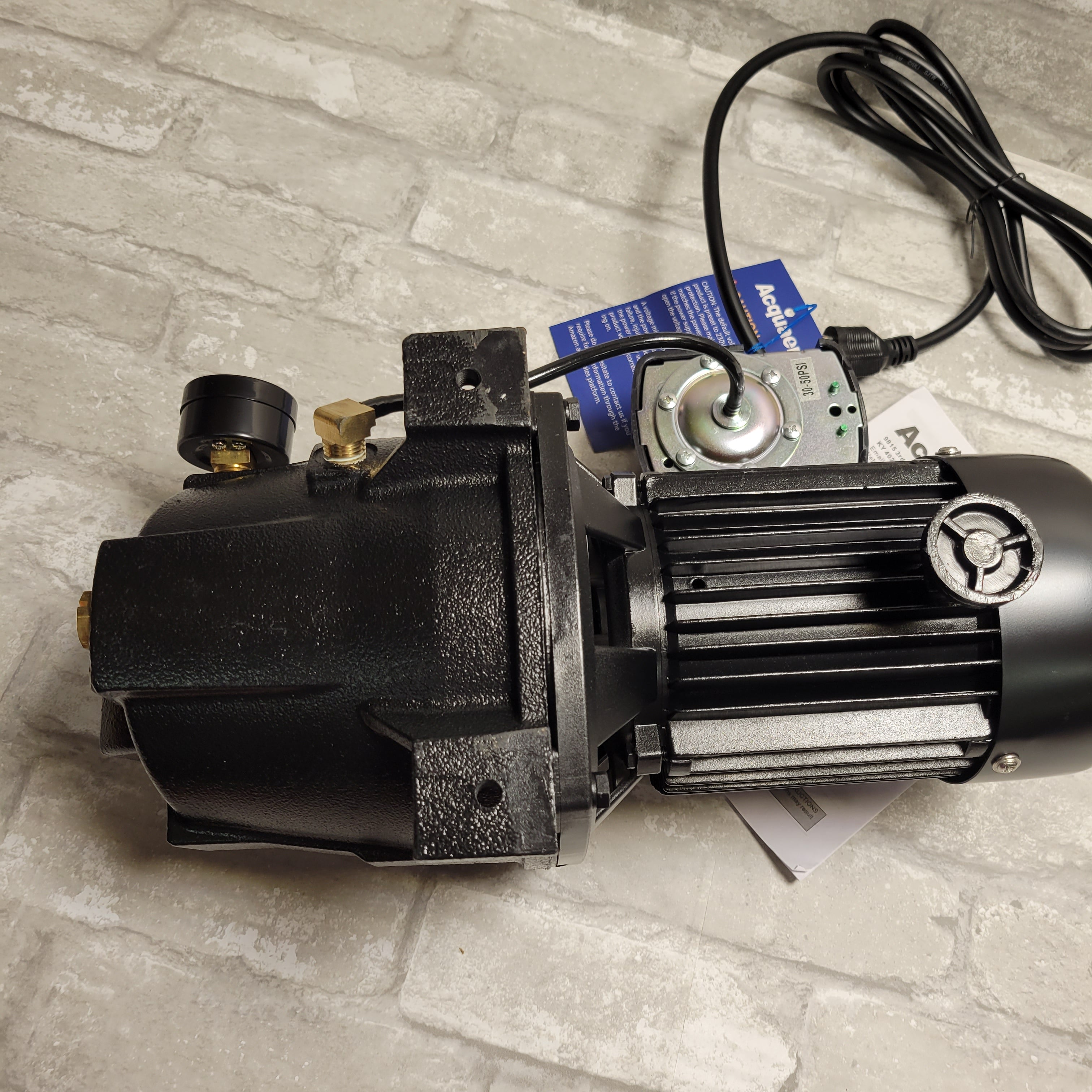 Acquaer 1/2HP Shallow Well Jet Pump, Cast Iron, Well Depth Up to 25ft (8030985912558)